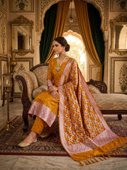 MASHROO KATAN SUIT WITH FULL MINAKARI DUPATTA
