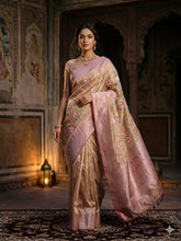 BANARSI TISSUE WITH HAND MADE EMBROIDERY