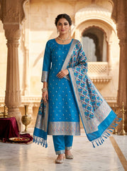 MASHROO KATAN SUIT WITH FULL MINAKARI DUPATTA