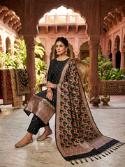 MASHROO KATAN SUIT WITH FULL MINAKARI DUPATTA