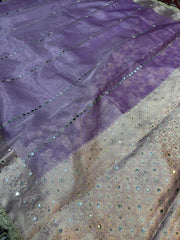 Beautifull Pure Tissue saree with mirror work