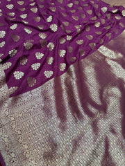 Beautifull Khaddi chinon Saree