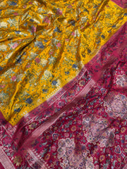 Beautifull Pure Mashroo katan silk with Minakari .