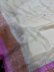 Beautifull Pure Khaddi Georgette Saree.