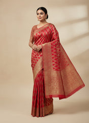 Chinon Silk Saree with Blouse