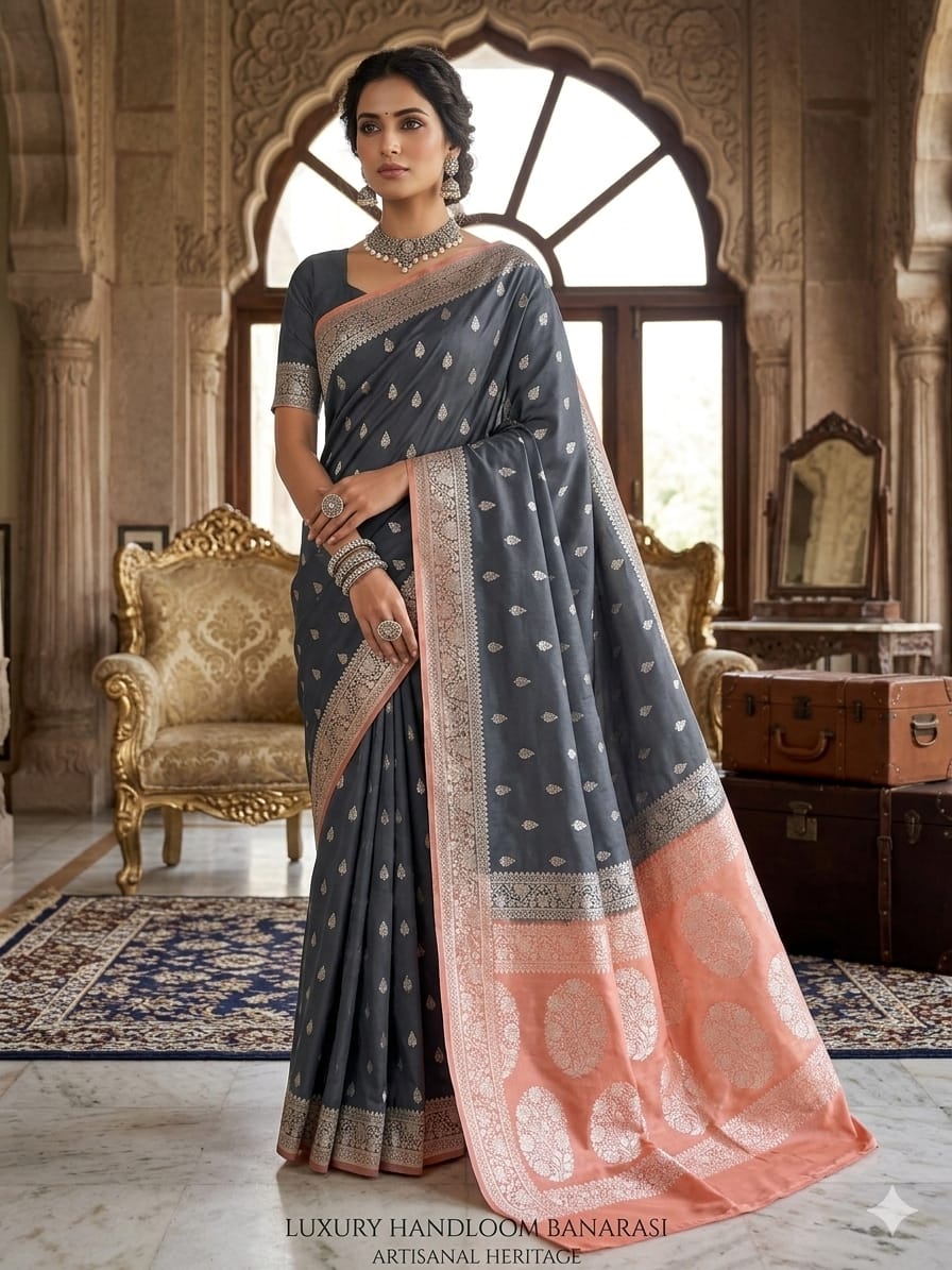BANARSI MASHROO KATAN SILK