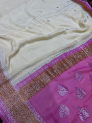 Beautifull Pure Khaddi Georgette Saree.
