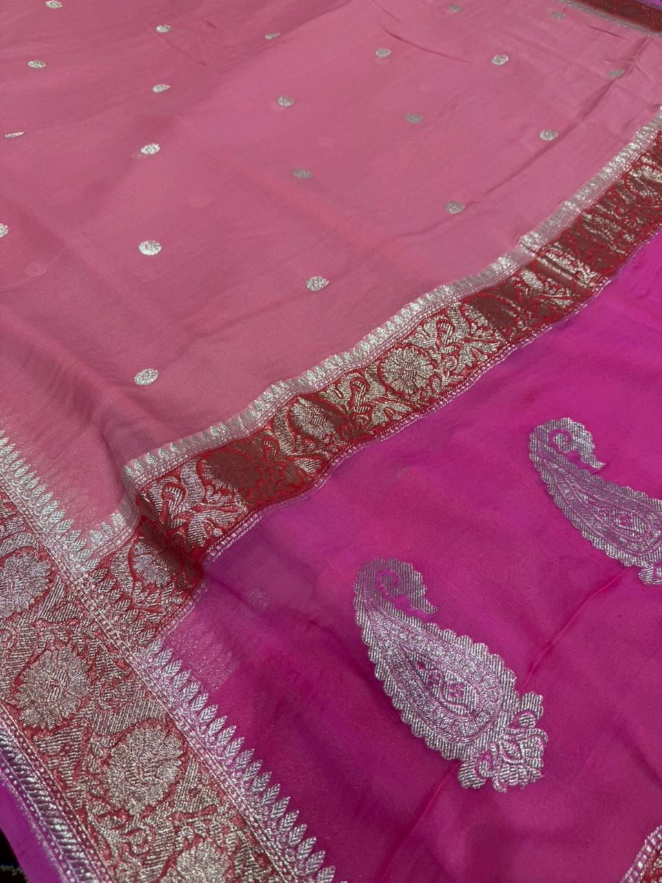 Beautifull Pure Khaddi Georgette Saree
