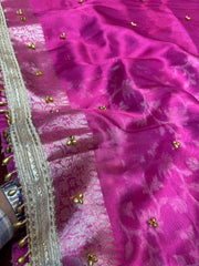 Beautifull Pure Tissue Ghungroo saree